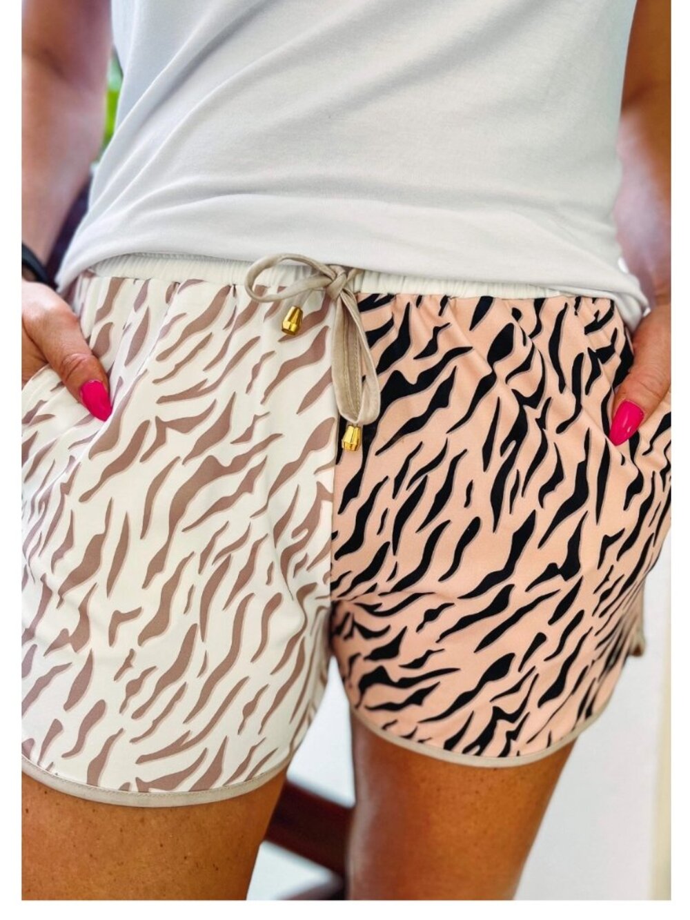 Stay Wild Tiger Drawstring Everyday Shorts